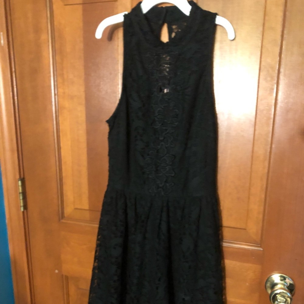 black lace dress